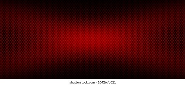 Red And Black Mesh Metal Background And Texture. 3d Illustration Banner For Website Template.