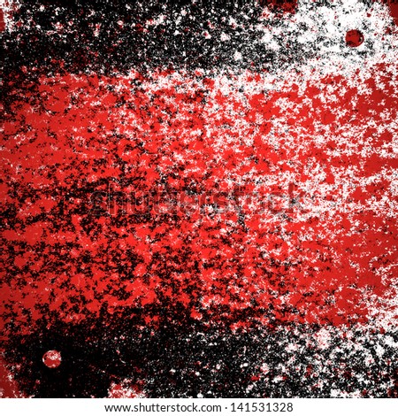 red and black paint spots