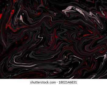 Red Black Psychedelic Swirl Trippy Artwork Abstract Acrylic Background