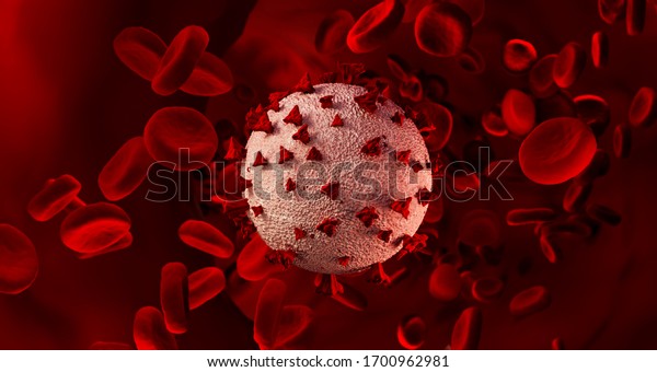 Red blood cells clot. Scientific and medical\
abstract concept. Transfer of important elements in the blood to\
protect the body, 3d\
illustration
