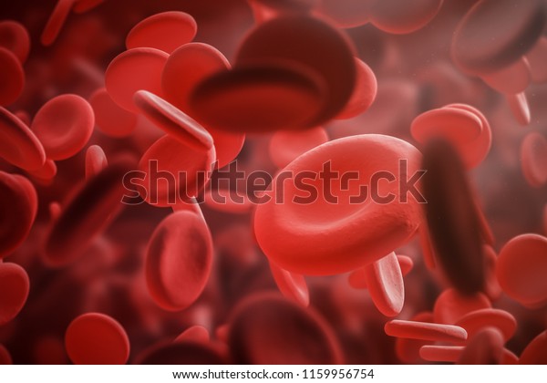 Red blood cells macro over red eritrosit background.\
Concept of blood cells count, medicine and healthcare. 3d rendering\
mock up