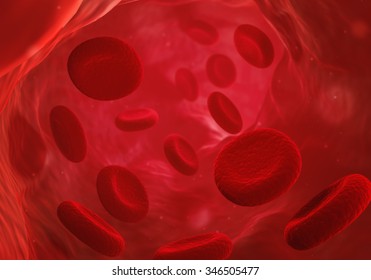 Red Blood Cells Under Microscope. Life And Biology, Medicine Scientific, Molecular Research Dna. Scientific Background