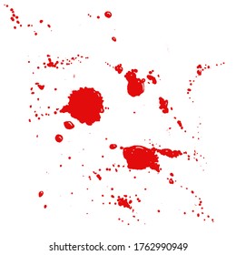 Red Blood Splatter Art Illustration Design Stock Illustration ...