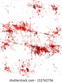 Red Blood Splatter On A Grunge Like Background