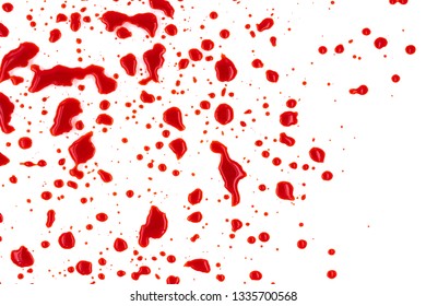 Red Blood Splattered On White Background Stock Illustration 1335700568 ...