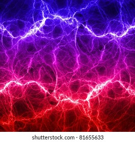 Red And Blue Abstract Lightning