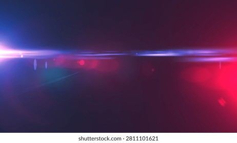 Red and blue light rays background
