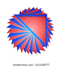 Red And Blue Paper Fan Logo