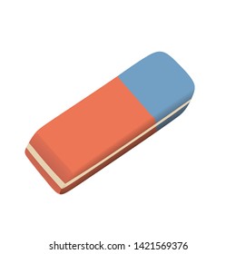 Red And Blue Realistic Eraser Illustration