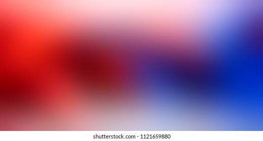 Red  blue  white crease empty background  Soft gradient abstract texture  Universal flag cloth blurred template  Neutral art defocus illustration 