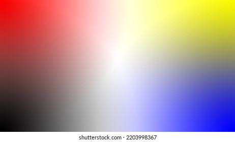 Red, Blue, Yellow, White And Black Color Gradient Mix