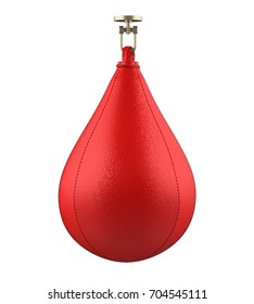 Red Boxing Speed Ball Isolated. 3D Rendering