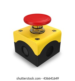 Red button 3d illustration