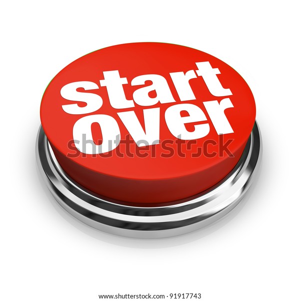 Red Button Words Start Over On Stock Illustration 91917743