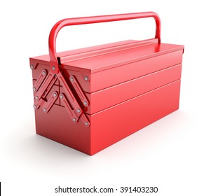 Red Cantilever Tool Box