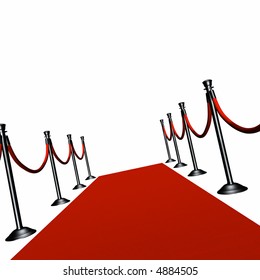 Red Carpet Black Stanchions Isolated On Stock Illustration 4884505 ...