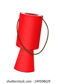 Red Charity Collecting Box Isolated - Fundraising