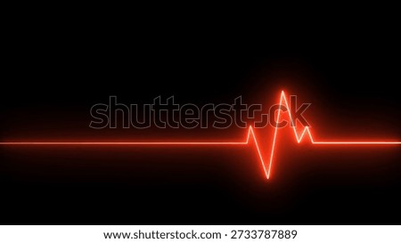 Red chart. Pulse graphic. Abstract red neon heartbeat signal icon background. Heartbeat line icon. ECG cardiogram oscilloscope. Heart beat cardiogram. Heartbeat line showing. 