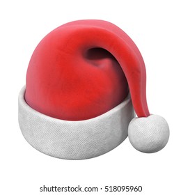 Red Christmas Hat, 3D Illustration