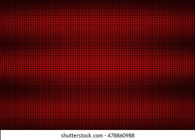 Red Chrome Grille. Metal Background And Texture. 3d Illustration.