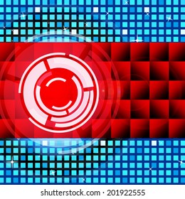 Red Circles Background Meaning Record And LP Disc 