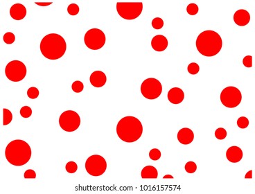 Red Circles Different Size On White Stock Illustration 1016157574