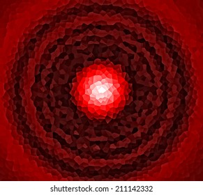 Red circular mosaic