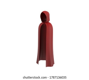 Red Cloak In 3D Rendering.