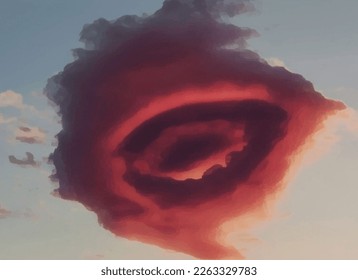 Red cloud phenomenon in turkey called haarp conspiracy theory before earthquake in February 6, 2023.