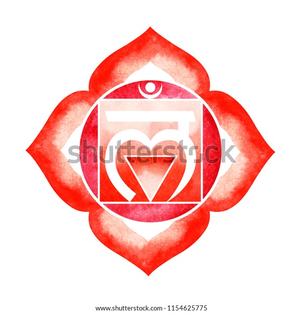 Red Color Chakra Symbol Root Concept Stock Illustration 1154625775