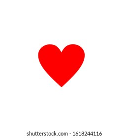 Red Color Heart On White Background Hd Png
