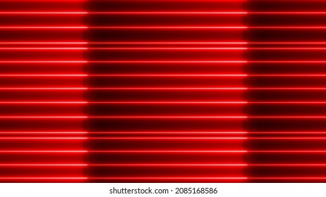 Red Color Neon Light Geometric Glowing Line Animation. Animated Neon Line Motion Background.