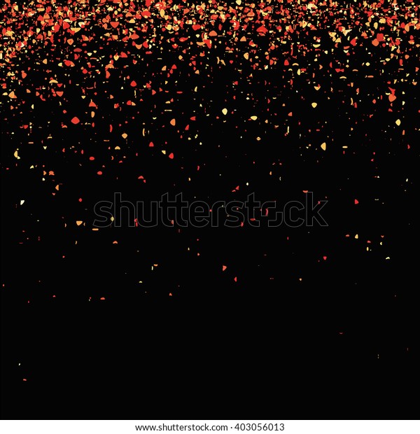 Red Confetti Isolated On Black Background Stock Illustration 403056013