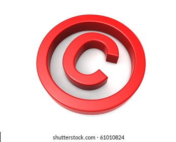 Red Copyright Symbol