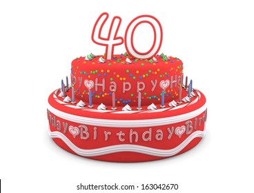 Gateau Anniversaire 40 High Res Stock Images Shutterstock