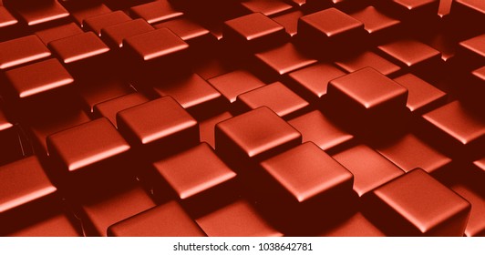 red cubes background