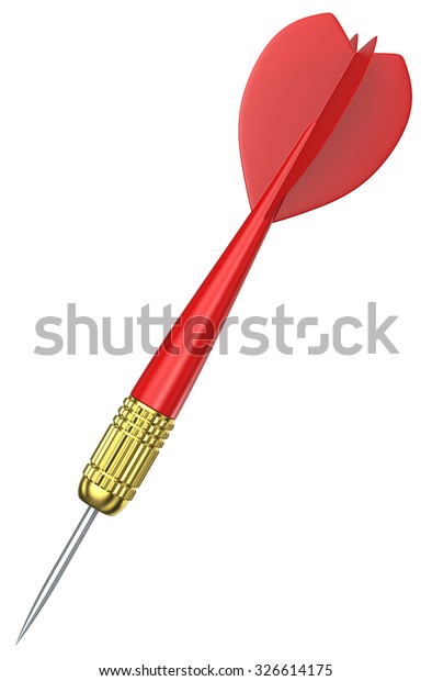 Red Dart Arrow Isolated Classic Dart Stock Illustration 326614175