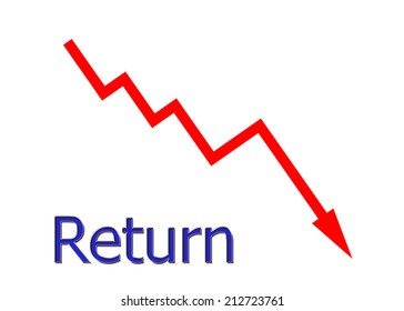 red diagram downwards return 