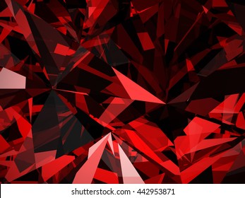 Red Diamond and Crystal Close-Up Texture Background, 3d rendering