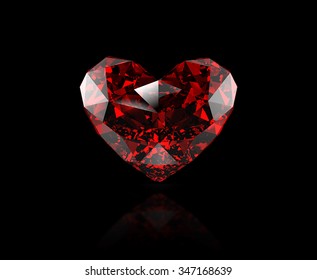 red diamond heart