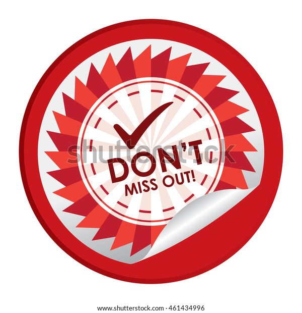 Red Dont Miss Out Campaign Infographics Stock Illustration