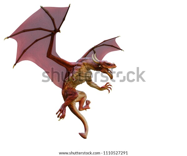 Red Dragon 3d Illustration Stock Illustration 1110527291 | Shutterstock