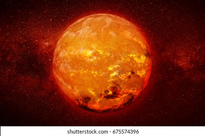 Red Dwarf Star In A Star Field (3d Illustration)