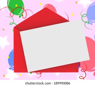 Red Envelope With Note Meaning Romantic Correspondence Or Love Letter