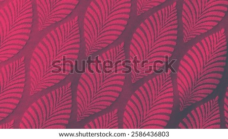 Red Fabric With Embossed Leaf Pattern, Modern Textile Design, Decorative Upholstery Material, Abstract Botanical Texture, Luxury Interior Fabric, Elegant Home Decor, Stylish Textured Fabric, Fashion 