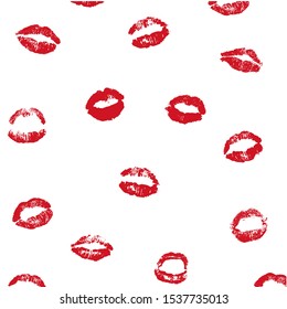 Red Female Lips White Background Stock Illustration 1537735013 ...