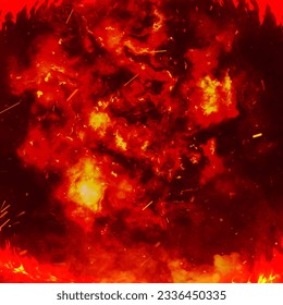 Red fire burning hell background 