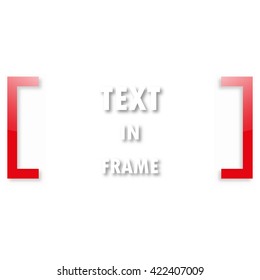 Red frame  with text
