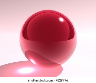 Red Glass Sphere