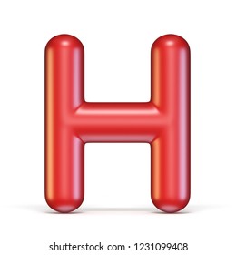 Red Glossy Font Letter H 3d Stock Illustration 1231099408 | Shutterstock